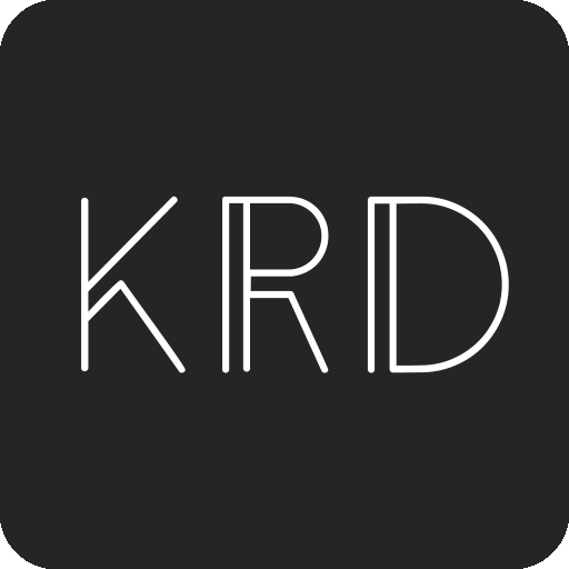 KRD MEDIA's logomark inspired by a tangram puzzle