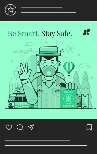 A mobile mockup showing an instagram post designed by KRD MEDIA.